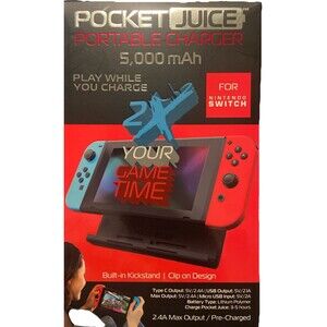 Tzumi Pocket Juice Portable Charger Kickstand Nintendo Switch 5000mAh New in Box